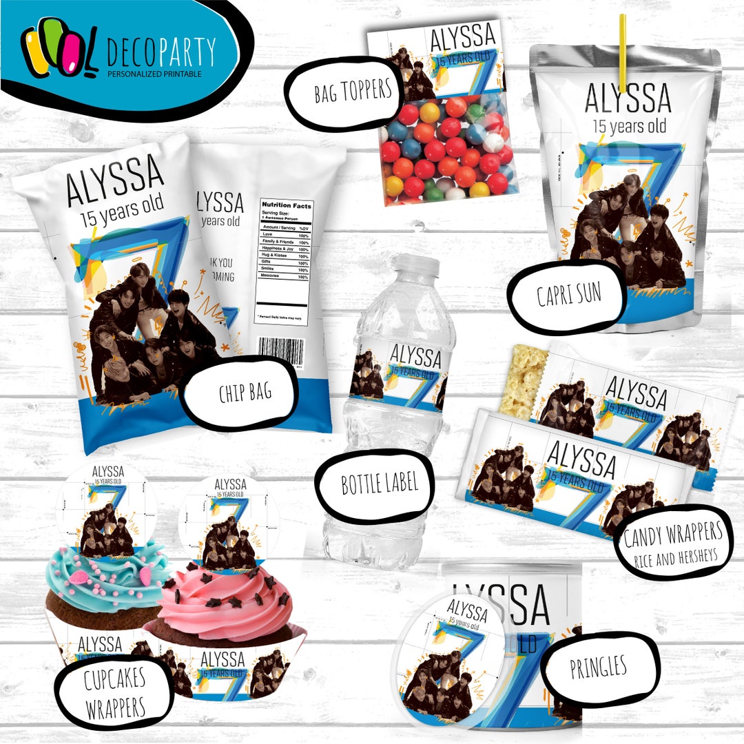 BTS Party Favors. BTS Digital Party Decoration, Kpop Party Decoration ...