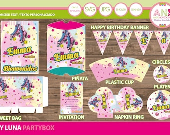 Soy Luna kit imprimible fiesta, Soy Luna birthday package, Soy Luna kit digital fiesta, Soy Luna decoracion personalizada, Invitation, DIY
