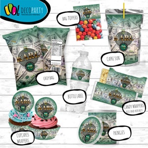 Money Maker Party Decoration Pack, Dollar Party Decorations Pack, Money birthday kit, Money party favors pack, Money party printable pack