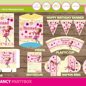 Fancy Nancy birthday digital kit, Fancy Nancy party, Fancy Nancy party supplies, Fancy party kit, Fancy printable birthday, Digital