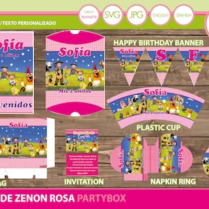 Zenon Farm Afdrukbare Verjaardag Kit, Kinderfeest & Verjaardag Decoratie, Zenon Farm Deco Pack, Zenon Verjaardag Digital