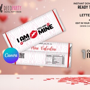 Im yours バレンタイン チョコレート ラッパー編集可能、バレンタインデー チョコレート ラッパー編集可能