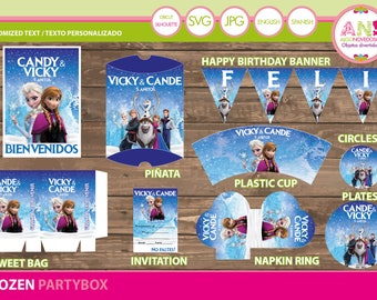 Frozen Printables, Frozen Party Favors, Frozen Theme , Birthday Party Decor, Princess Party Pack, Capri Sun, Chip Bag Labels