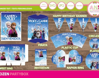 Frozen Printables, Frozen Party Favors, Frozen Theme , Birthday Party Decor, Princess Party Pack, Capri Sun, Chip Bag Labels