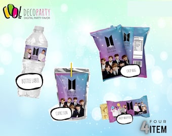 Aangepaste volgorde met naam, leeftijd en foto, Custom Party Favors Pack, Custom Design