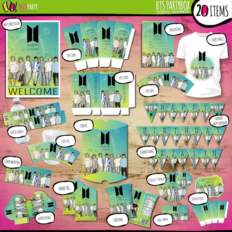 Wrapper Bts Kpop Party Digital Package - Etsy