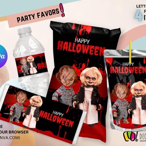 Birthday Party Favors Bundle Editable Decoration