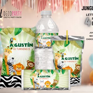 JUNGLE Cute Party Favors Decoration Pack, Jungle Animals party decoration, CUTE Safari Party Pack, Safari Printable Party Favors, DIY, One