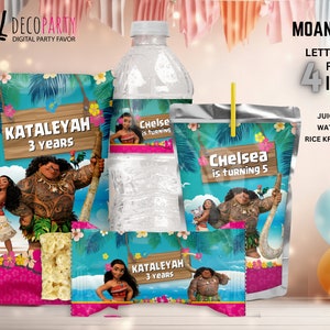Moana Birthday Party Decoration Bundle, Moana party, Moana party supplies, Moana party kit, Moana printable birthday decoration