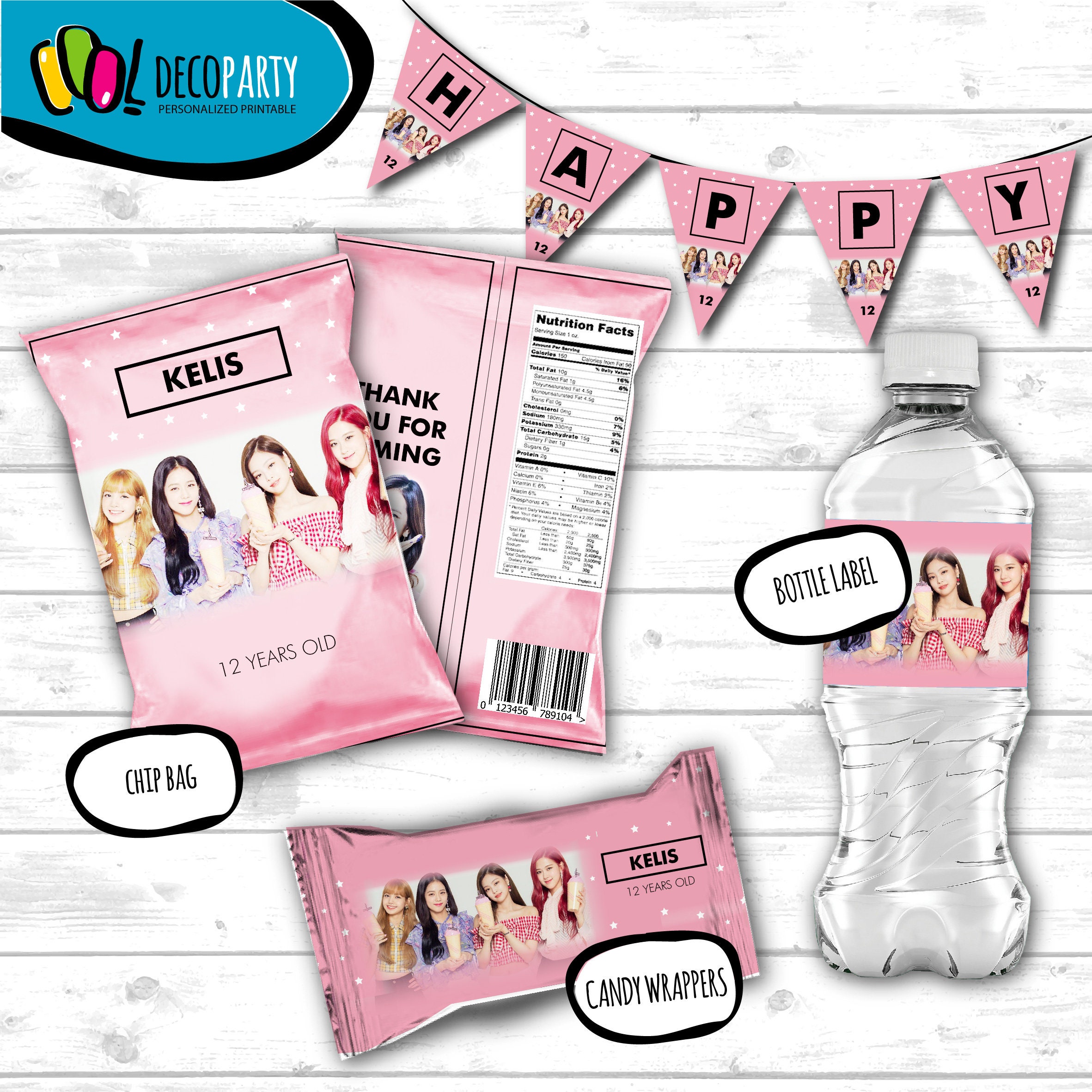 BLACKPINK Blackpink Lisa Jennie Party Favors Set Birthday Etsy UK