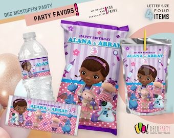 Doc mcstuffins birthday decorations, Doc Mcstuffin Birthday Party Decoration package, party kit, girl party favors, baby shower