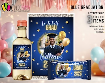 Class of 2024 Graduation Favors Blue Custom Pack, Graduation Ceremony Party 2024