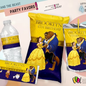 Beauty And The Beast Party Decorations, Beauty Package, Beauty Bundle, Princesa Bella y Bestia Princess Belle Party Pack