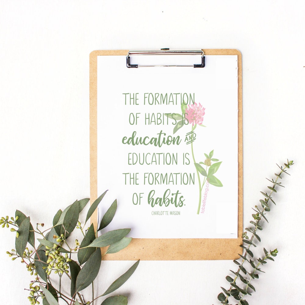 charlotte mason formation of habits homeschool etsy