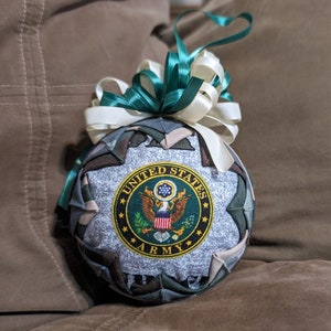 Handmade U.S. Army Quilted Ornament – Military Gift or Patriotic Home Decor