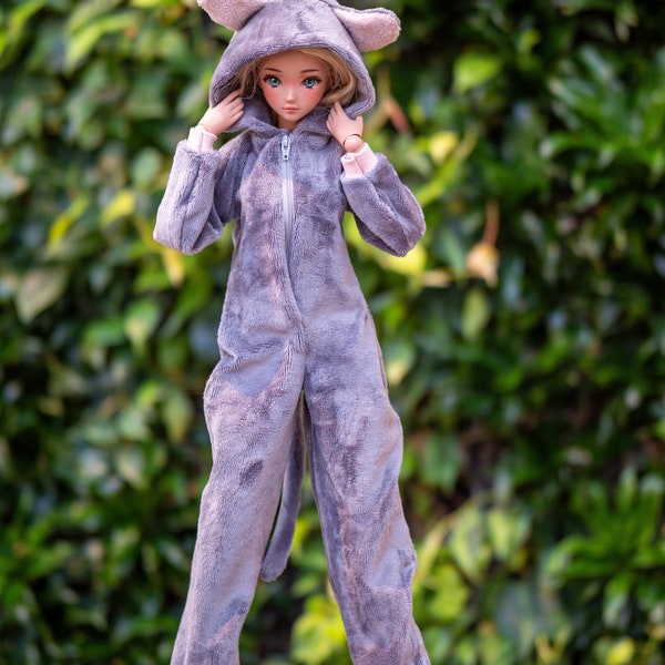 Gray Cat Kigurumi Kigu Smart Doll MDD SD SD13 Pear SD13Boy Animal Onesie Pajamas