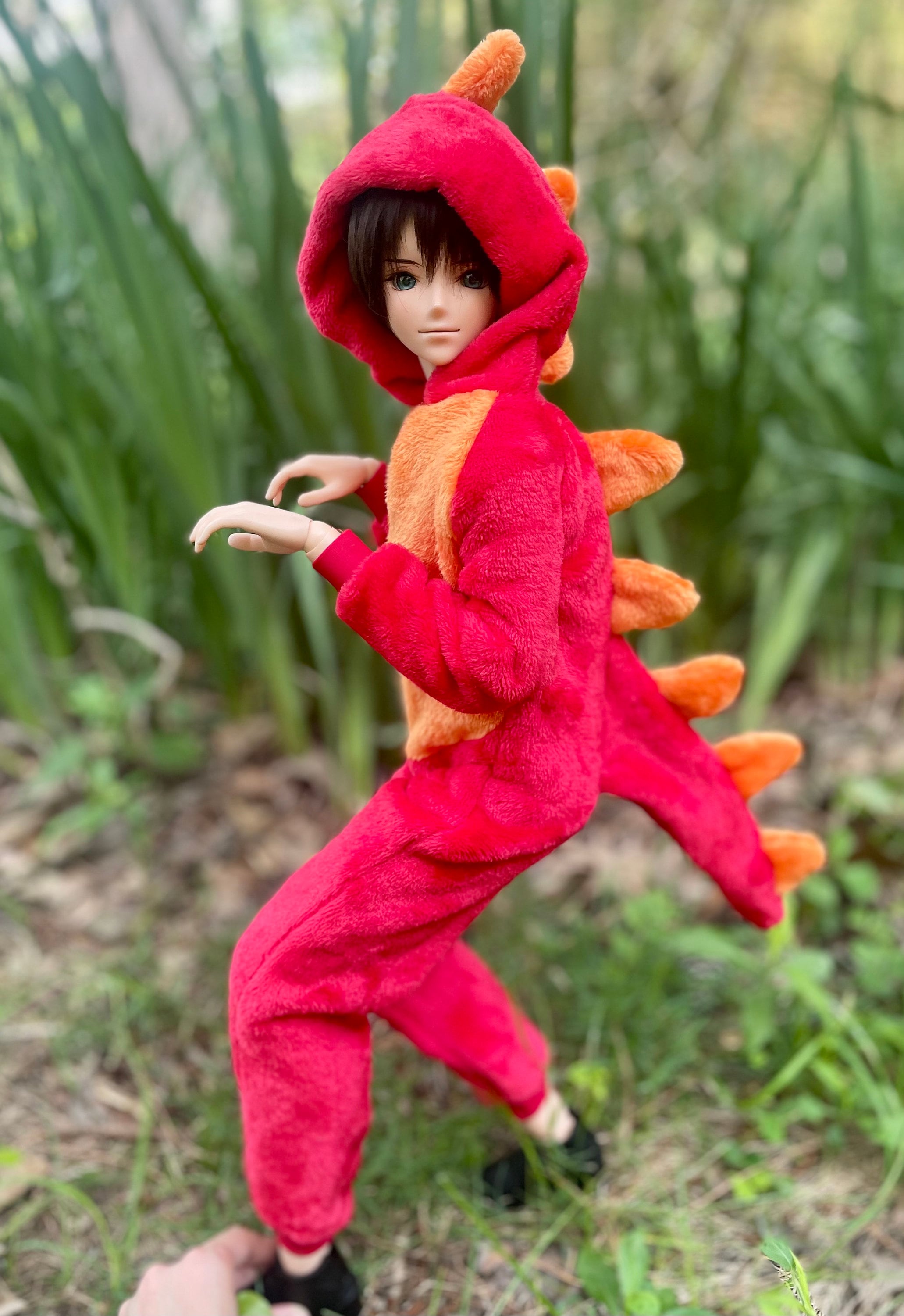Red Orange Dinosaur Kigurumi Kigu Smart Doll MDD SD SD13 Pear Sd13boy Animal Onesie Pajamas Etsy UK