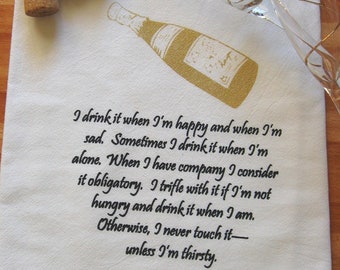 Tea Towel - Champagne