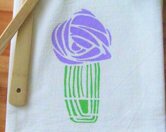 Tea Towel - Rose with Vase