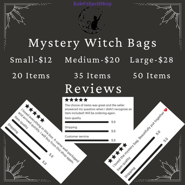 Sac cadeau sorcière mystérieuse