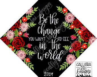 Grad Cap Topper Graduation Gift Tassel Custom Grad Quote Grad Etsy