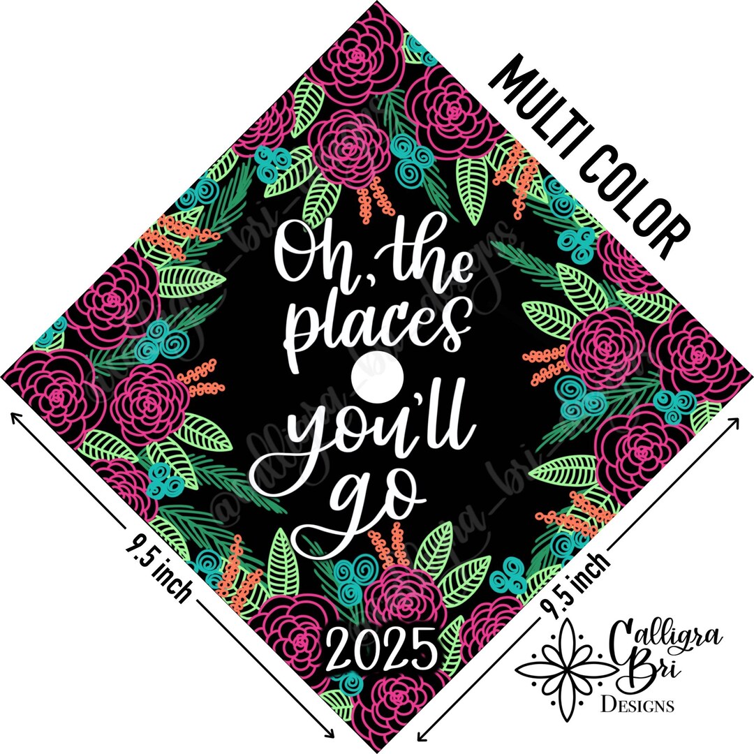 Dr Seuss Oh the Places You’ll Go- Grad Cap Topper Graduation Gift ...