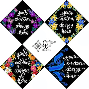 Fully Custom Grad Cap Topper Graduation gift Tassel custom grad quote grad cap decoration accessory Customized grad cap design