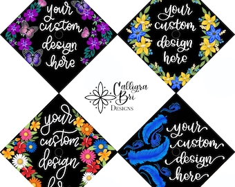 Fully Custom Grad Cap Topper Graduation gift Tassel custom grad quote grad cap decoration accessory Customized grad cap design