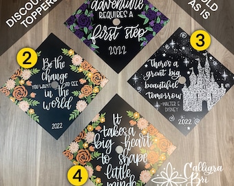 DISCOUNTED MISPRINT- Grad Cap Topper Graduation gift Tassel custom grad quote grad cap decoration accessory Bachelors Degree High School