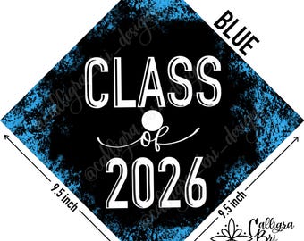 Class of 2025- Grunge Grad Cap Topper Graduation gift Tassel custom quote decoration accessory High School College Grad