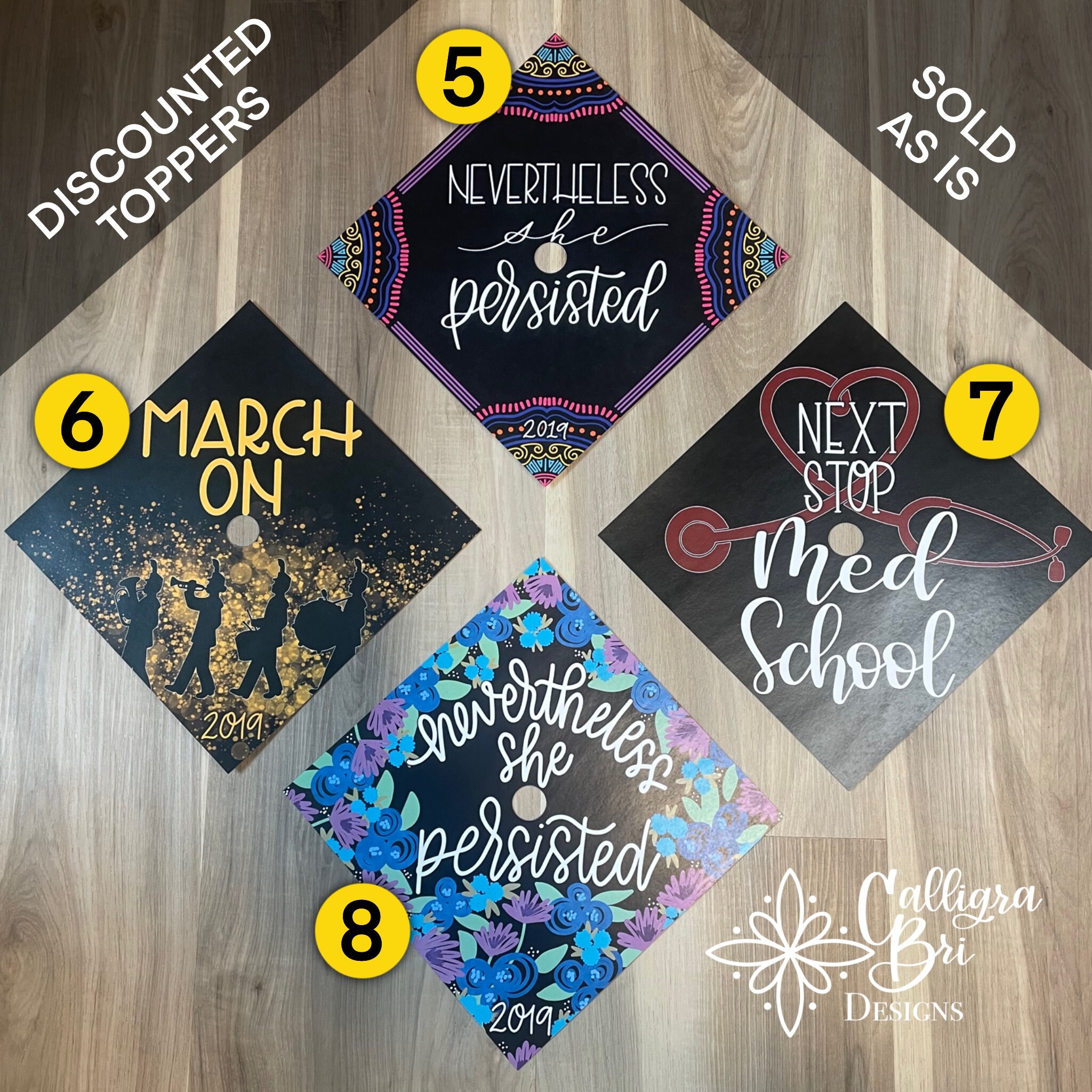 DISCOUNTED MISPRINT- Grad Cap Topper Graduation Gift Tassel Custom Grad ...