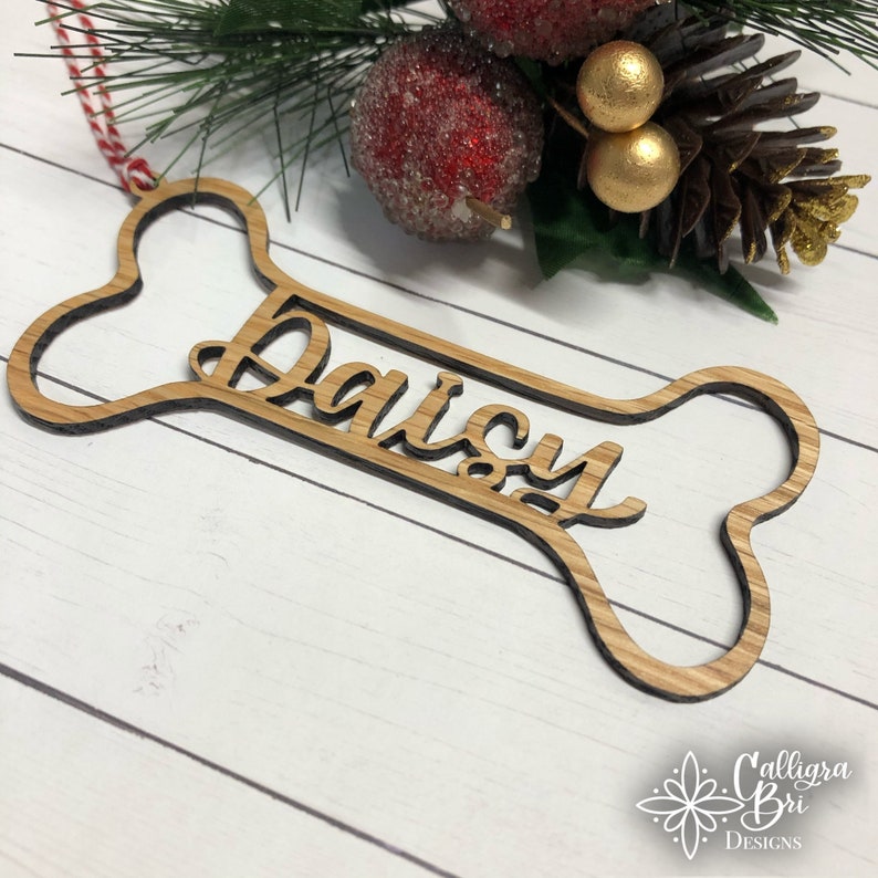 Bone Puppy Dog Stocking Decoration Animal name Tag Custom Name Gift Personalized Christmas Stocking Name Pet pets Animal Name