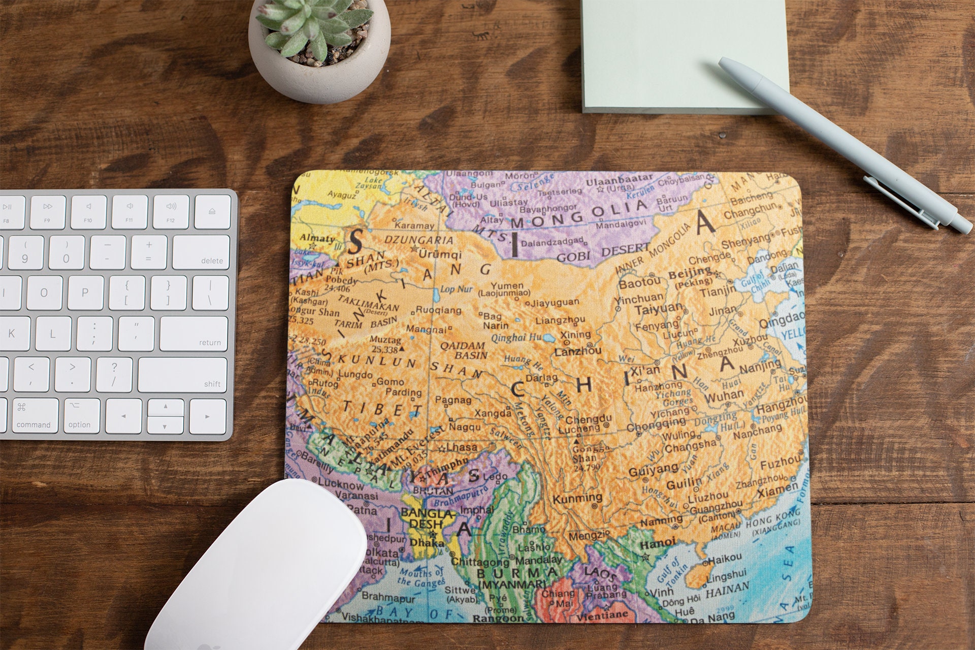 China Map Mouse Pad Country Computer Desk Gaming Non-slip - Etsy