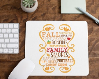 Fall Autumn Pumpkin Mousepad, Fun Work Mousepad, Office Humor Mouse Pad, Employee Desk Mousepad, Coworker Gifts