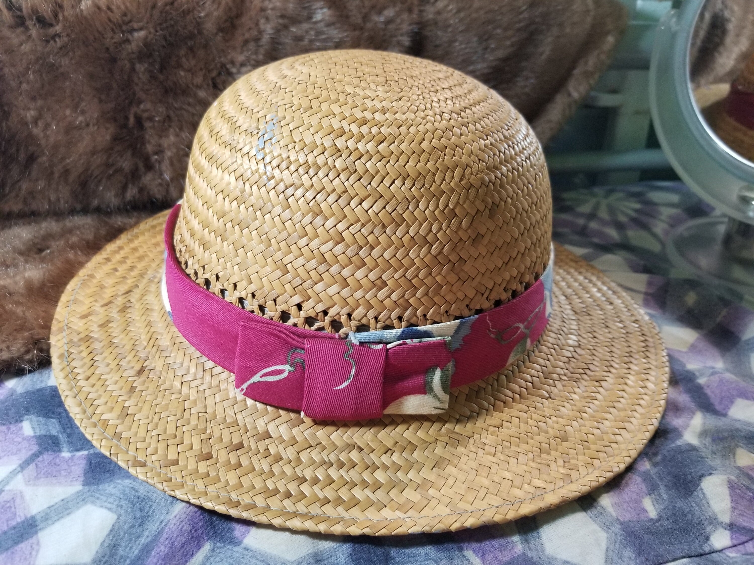 Straw Hat With Red Ribbon | Etsy Australia