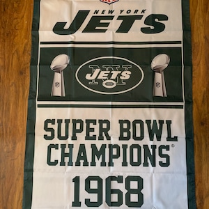 Bandera del campeonato del Super Bowl de los New York Jets
