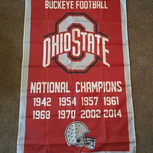 The Ohio State Buckeyes NCAA National Championship Banner Flag