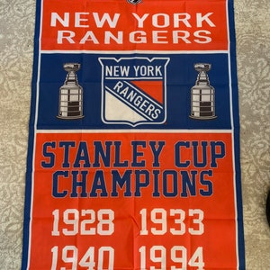 New York Rangers NHL Stanley Cup Championship banner flag