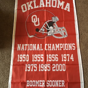 Bandera del campeonato nacional de la NCAA de Oklahoma Sooners