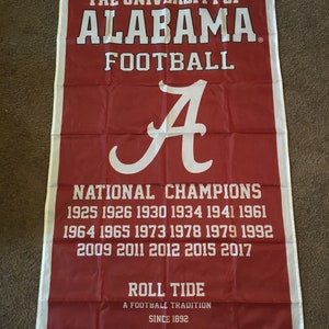 Bandera del campeonato nacional de la NCAA de Alabama Crimson Tide