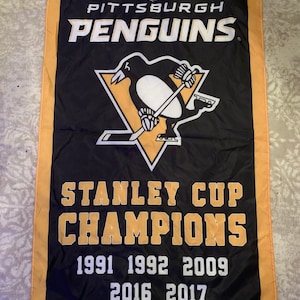 Pittsburgh Penguins NHL Stanley Cup Championship banner flag