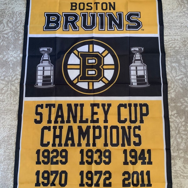 Boston Bruins NHL Stanley Cup Championship banner flag