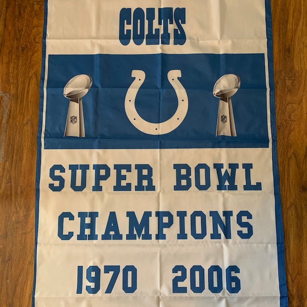 Drapeau de la bannière du championnat du super bowl des Colts d'Indianapolis