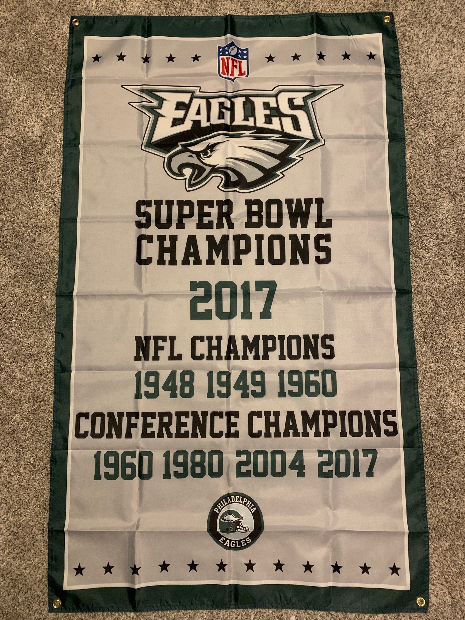 Philadelphia Eagles Championship Banner Flag Etsy