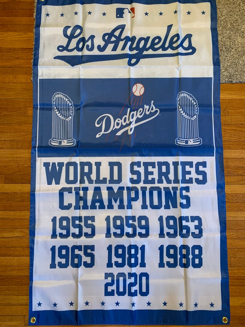 Los Angeles Dodgers World Series Championship Banner Flag Etsy