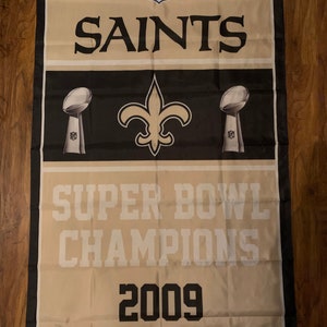 New Orleans saints super bowl championship banner flag
