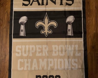 New Orleans saints super bowl championship banner flag