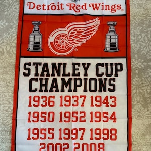 Bandera del campeonato de la Copa Stanley de la NHL de los Detroit Red Wings