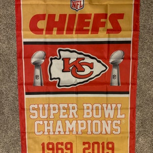 Kansas City chiefs super bowl championship banner flag