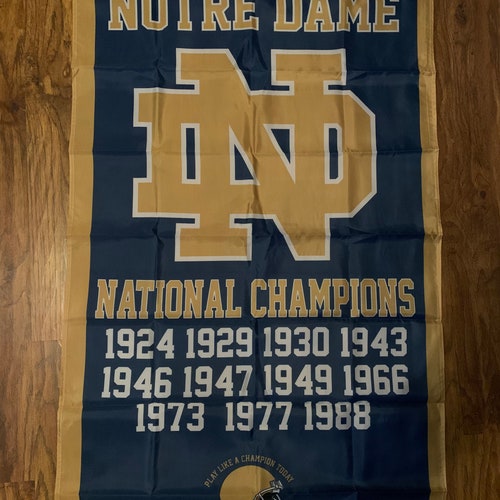 Notre Dame Fighting Irish NCAA National Championship Banner Etsy